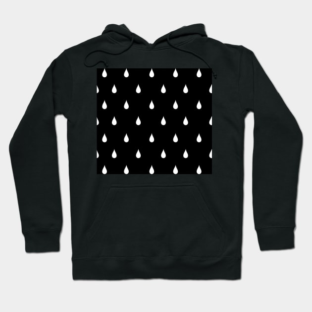 Raindrops in black and white Hoodie by bigmoments